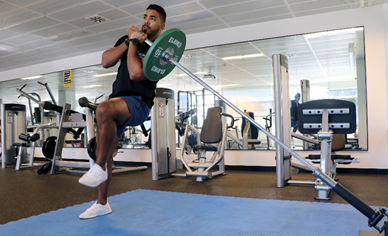 Man lifting weights