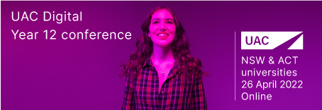 UAC 2022 Year 12 Conference purple banner advertisement