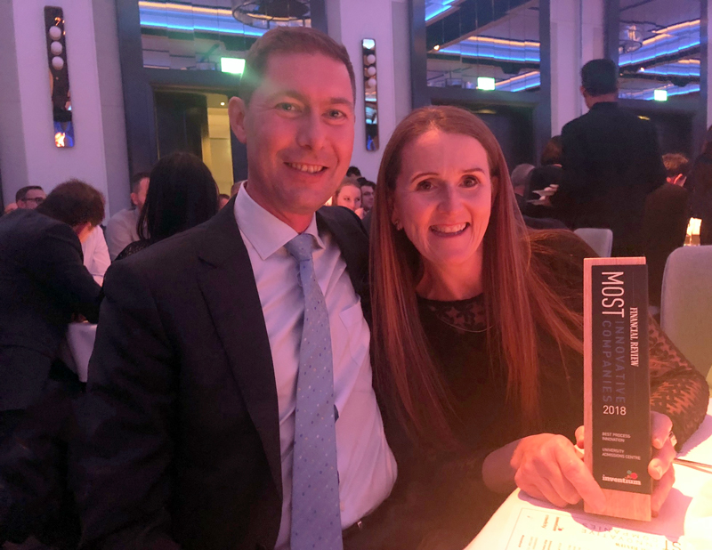 Dr David Christie, Managing Director at UAC, and Kim Paino, General Manager proudly holding our AFR award Dr David Christie, Managing Director at UAC, and Kim Paino, General Manager proudly holding our AFR award