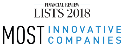 Australian Financial Review Banner for award presented to UAC – Winner of Best Process Innovation Award and ranked 41st in the AFR 2018 Most Innovative Companies List Australian Financial Review Banner for award presented to UAC – Winner of Best Process Innovation Award and ranked 41st in the AFR 2018 Most Innovative Companies List