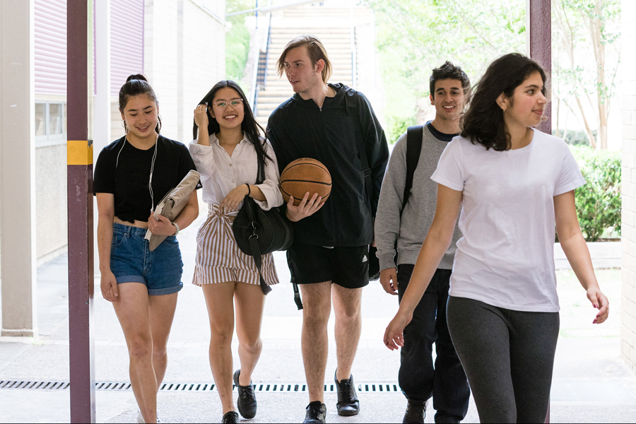 Student walking Student walking